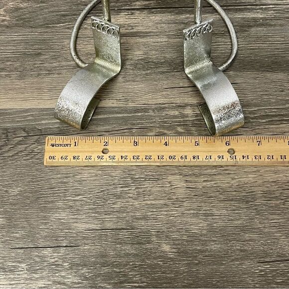 Metal & Ceramic Santa Gnome Tealight Candle Holder Holiday Christmas Décor 16” - Picture 7 of 8